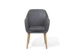Beliani Jedálenská stolička z umelej kože sivá YORKVILLE