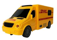 Lean-toys R/C diaľkovo ovládané DHL doručovacie auto Zvuk, svetlá