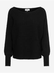 ONLY Čierny dámsky rebrovaný sveter s netopierimi rukávmi ONLY Adaline XL
