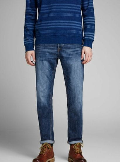 Jack&Jones Tmavomodré slim fit rifle Jack & Jones Mike