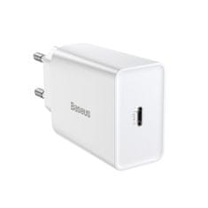 BASEUS Speed Mini sieťová nabíjačka 1C PD 20W 3A, biela