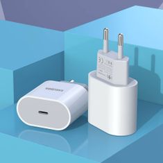 Kaku KSC-541 sieťová nabíjačka USB-C PD QC 20W, biela