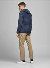 Jack&Jones Tmavomodrá prešívaná ľahká bunda s kapucňou Jack & Jones Multi S