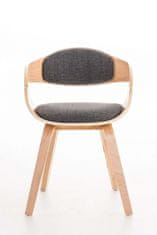 BHM Germany Jedálenská stolička Kingston, textil, prírodná / svetlo šedá