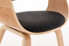 BHM Germany Jedálenská stolička Kingston, textil, prírodná / tmavo šedá