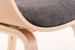 BHM Germany Jedálenská stolička Kingston, textil, prírodná / svetlo šedá
