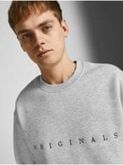 Jack&Jones Svetlošedá žíhaná mikina Jack & Jones Copenhagen XXL