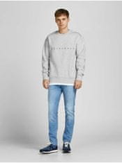 Jack&Jones Svetlošedá žíhaná mikina Jack & Jones Copenhagen XXL