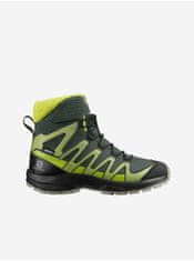 Salomon Zeleno-čierne chlapčenské členkové outdoorové topánky Salomon XA PRO 33