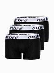 OMBRE Pánske boxerky Kay 3 pack čierna XXL