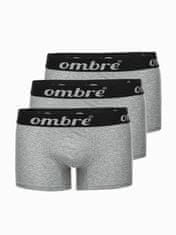 OMBRE Pánske boxerky Kay 3 pack šedá XL