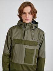 COLUMBIA Hnedo-zelený pánsky zimný anorak s kapucou Columbia Buckhollow XL