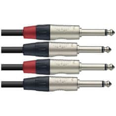 Stagg NTC6PR, kabel dvojitý mono JACK/JACK, 6m