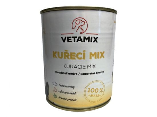 VETAMIX Konzerva kurací mix 6 × 850 g