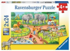 Ravensburger Puzzle Deň v zoo 2x24 dielikov