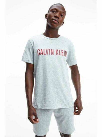 Calvin Klein Calvin Klein sivé pánske tričko S/S Crew Neck