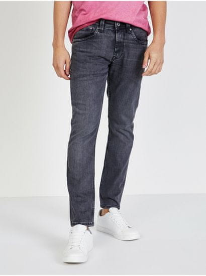 Pepe Jeans Tmavošedé pánske straight fit rifle Pepe Jeans Cash