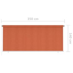 Vidaxl Vonkajšia zatemňovacia roleta 350x140 cm oranžová