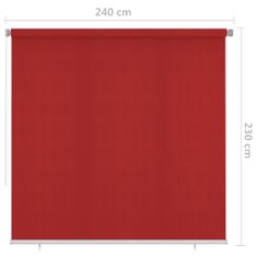 Vidaxl Vonkajšia zatemňovacia roleta 240x230 cm červená