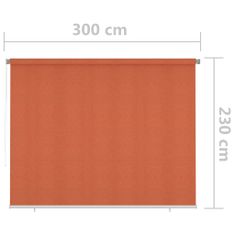Vidaxl Vonkajšia zatemňovacia roleta 300x230 cm oranžová