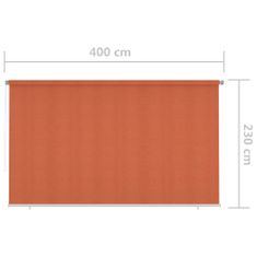 Vidaxl Vonkajšia zatemňovacia roleta 400x230 cm oranžová