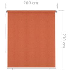 Vidaxl Vonkajšia zatemňovacia roleta 200x230 cm oranžová