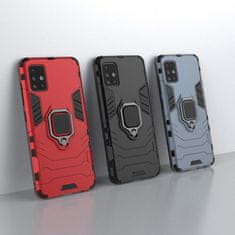 IZMAEL Odolné Puzdro Ring Armor Case pre Samsung Galaxy A71 - Čierna KP9716