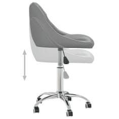 Vidaxl Otočná kancelárska stolička sivá umelá koža