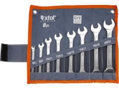 Extol Premium kľúče ploché, sada 8ks, 6-22mm, CrV