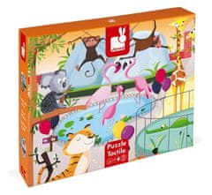 Janod Hmatové puzzle Deň v ZOO 20 dielikov