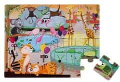 Janod Hmatové puzzle Deň v ZOO 20 dielikov