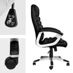 Timeless Tools Prémiová riaditeľská otočná stolička, 2 rôzne farby, čierna