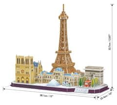 CubicFun 3D puzzle CityLine panorama: Paríž 114 dielikov