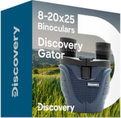 Levenhuk Discovery Gator 8-20x25 Binoculars, modrá