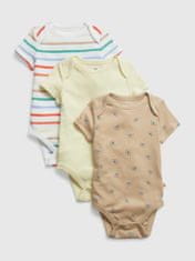 Gap Baby bavlnené body Brannan, 3ks 0-3M