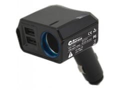 Compass  Adaptér pevný 12V + 2x USB 2400mA SELECT