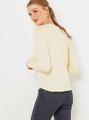 Camaïeu Žltý ľanový ľahký sveter CAMAIEU XL