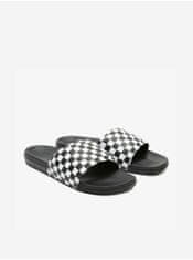 Vans Bielo-čierne vzorované papuče VANS Checkerboard Mens La Costa 38