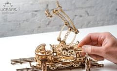 UGEARS 3D puzzle Železničný žeriav - manipulátor 354 dielikov