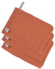 Lässig Muslin Wash Glove Set 3 pcs rust