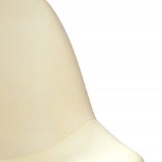 Vidaxl 3086074 Swivel Dining Chair Cream Fabric (333457)