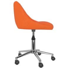 Vidaxl Otočné stoličky, 2 ks, oranžová, koženka