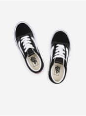 Vans Bielo-čierne chlapčenské semišové topánky VANS Old Skool Platfor 31 1/2