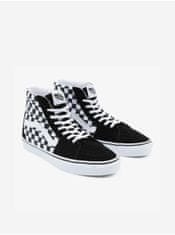 Vans Čierno-biele vzorované kožené členkové tenisky VANS UA SK8-Hi 40 1/2