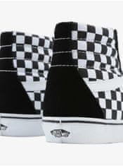 Vans Čierno-biele vzorované kožené členkové tenisky VANS UA SK8-Hi 40 1/2