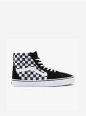 Vans Čierno-biele vzorované kožené členkové tenisky VANS UA SK8-Hi 40 1/2