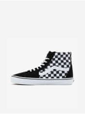 Vans Čierno-biele vzorované kožené členkové tenisky VANS UA SK8-Hi 44 1/2