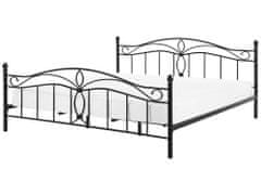 Beliani Kovová posteľ 180 x 200 cm čierna ANTLIA