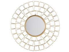 Beliani Nástenné zrkadlo 90 cm zlaté LABRIT