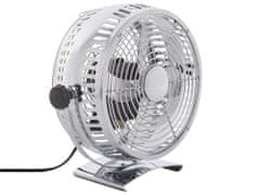 Beliani Stolný ventilátor 24 cm strieborný RIBBLE